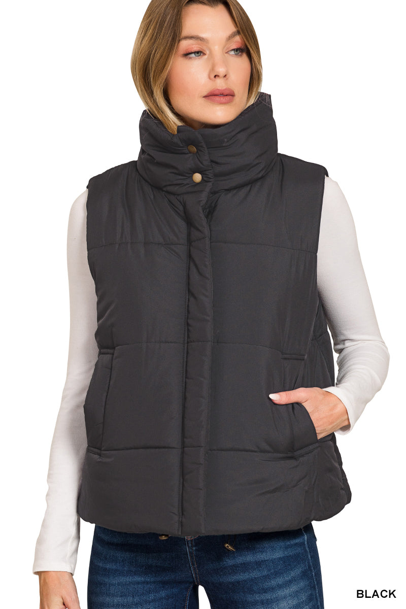 HIGH NECK PUFFER VEST