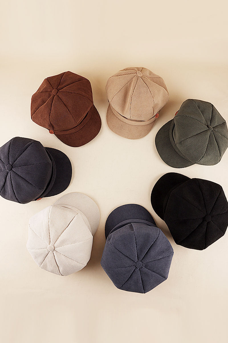 CORDUROY CABBIE HAT STRETCH FIT