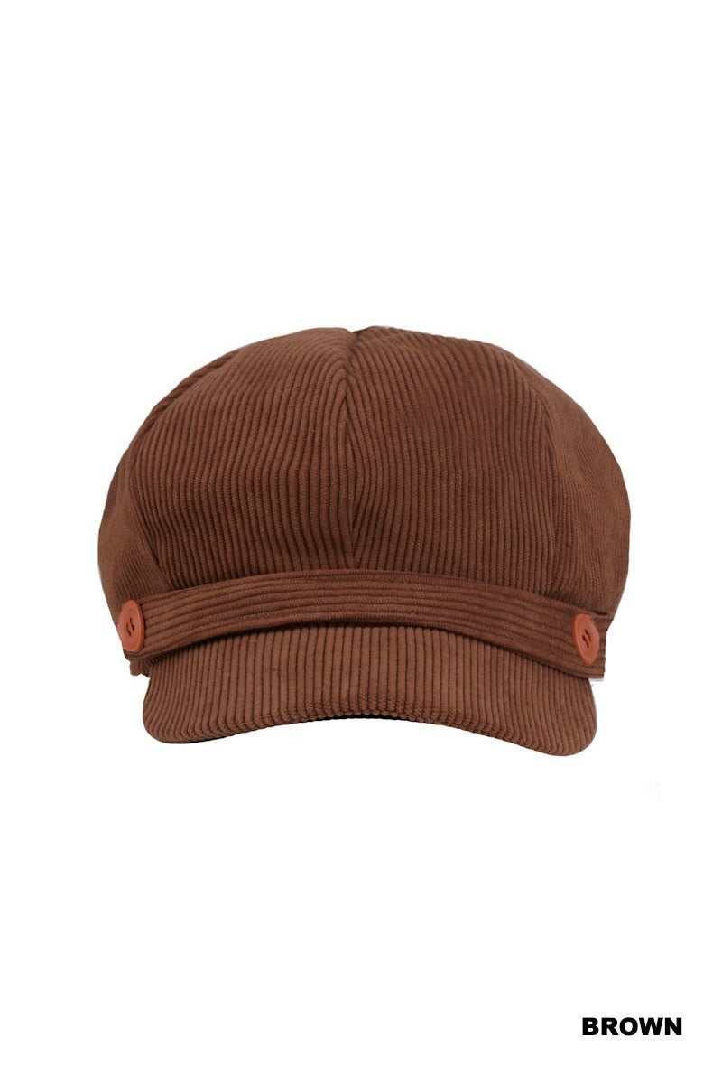 CORDUROY CABBIE HAT STRETCH FIT