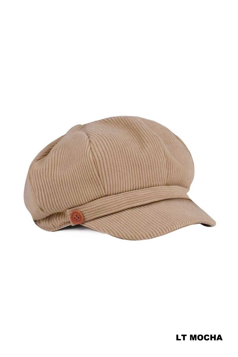 CORDUROY CABBIE HAT STRETCH FIT