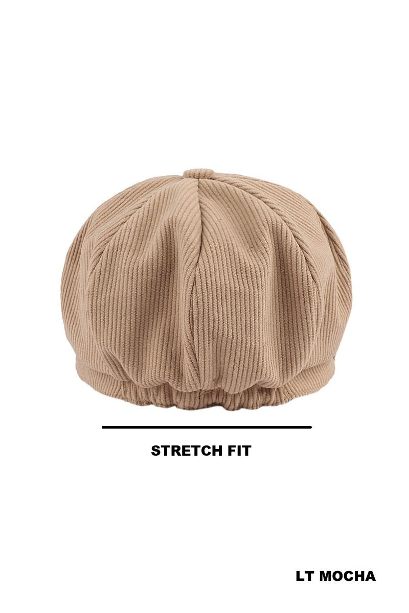 CORDUROY CABBIE HAT STRETCH FIT