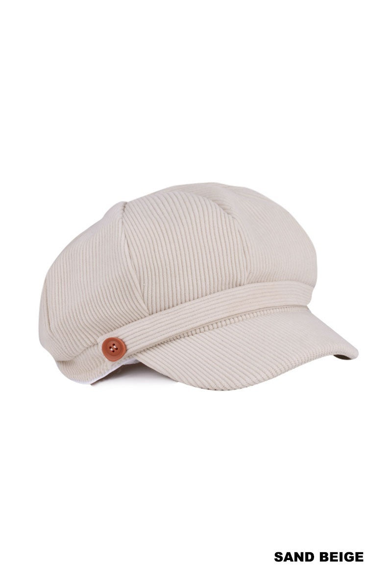 CORDUROY CABBIE HAT STRETCH FIT