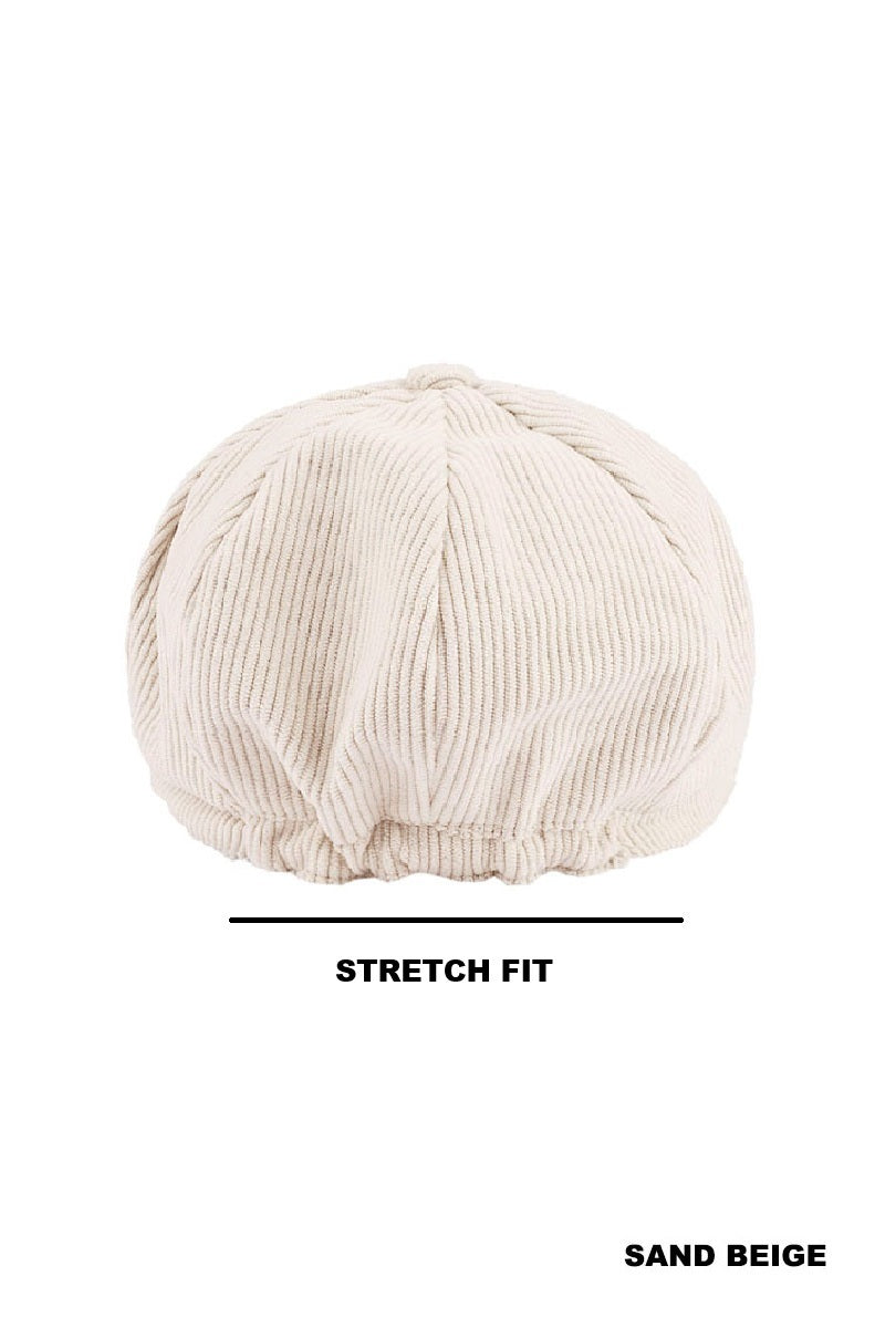 CORDUROY CABBIE HAT STRETCH FIT