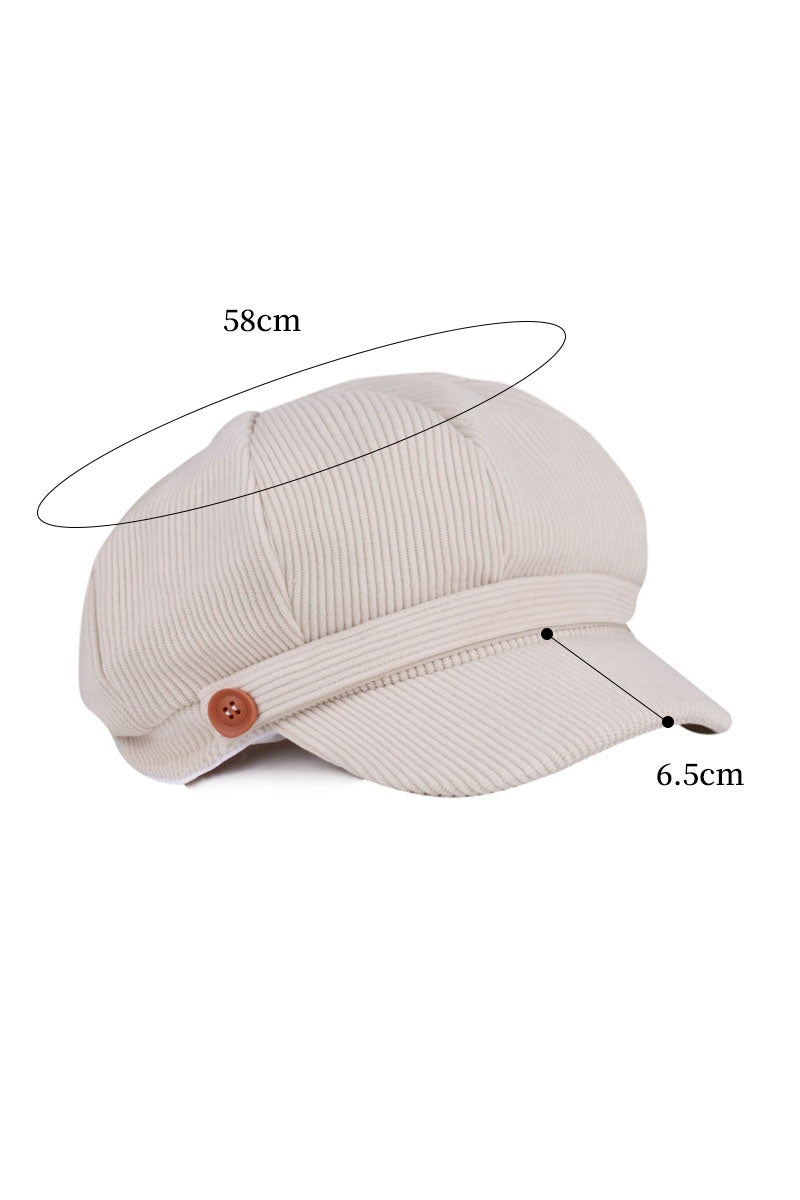 CORDUROY CABBIE HAT STRETCH FIT