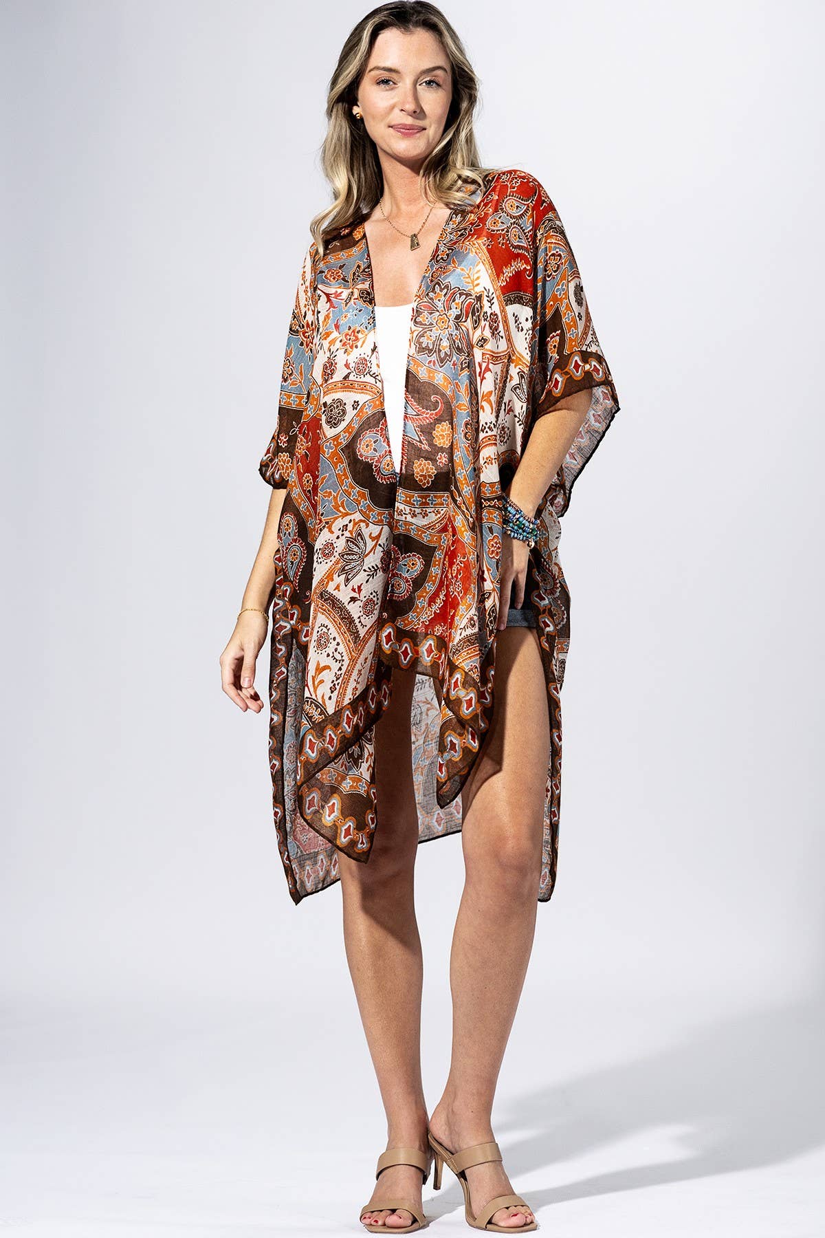 Multi Boho Paisley Patchwork Kimono