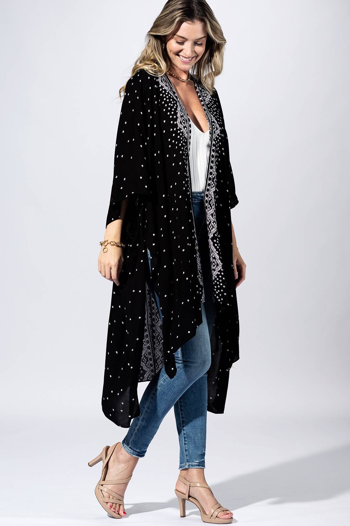 Starlit Chevron Kimono