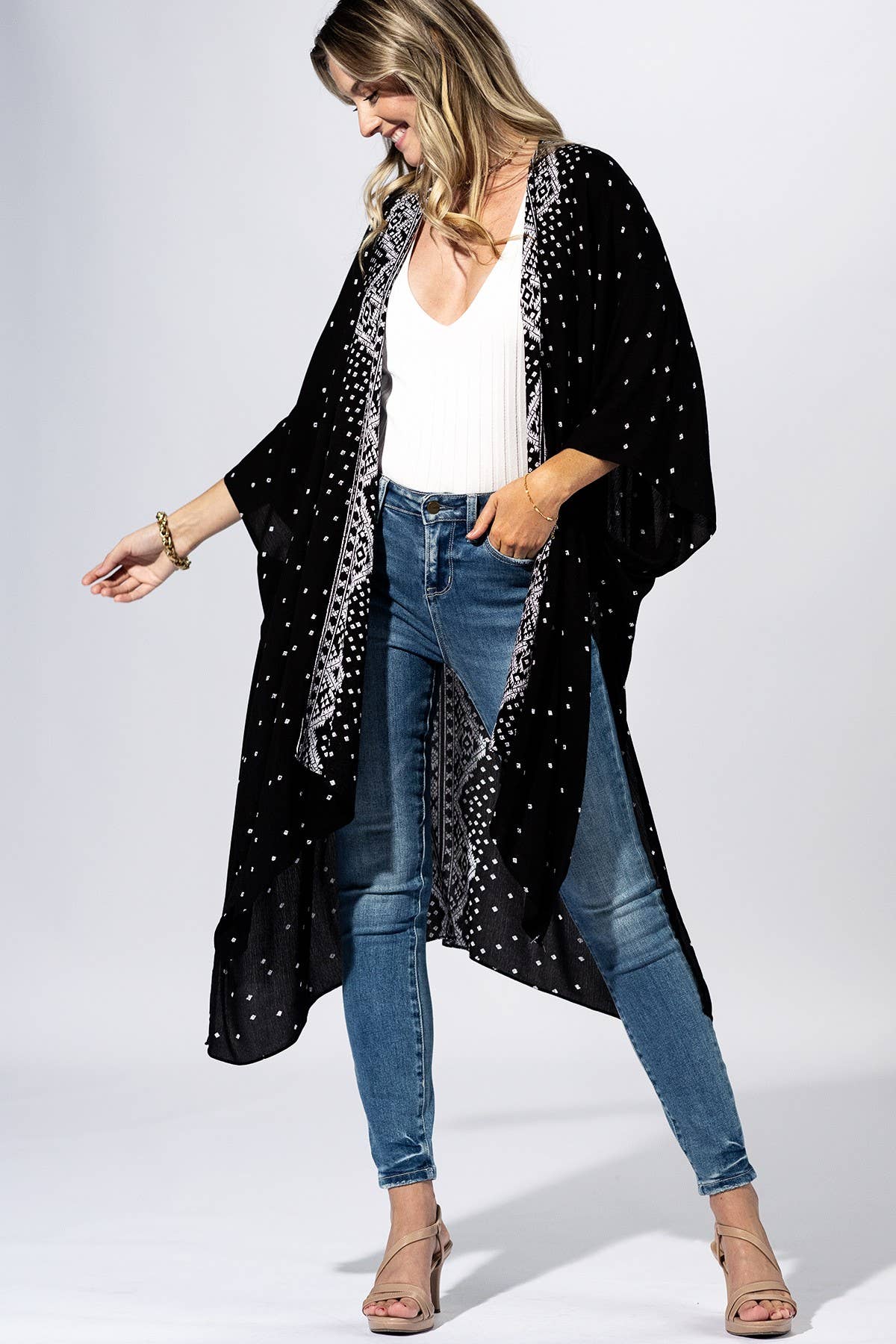 Starlit Chevron Kimono