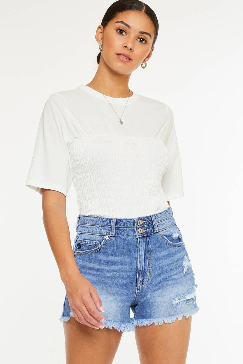 Farah Essentials High Rise Mom Shorts