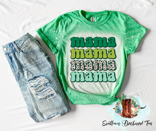 St Patrick's Day Mama Bleached Shirt