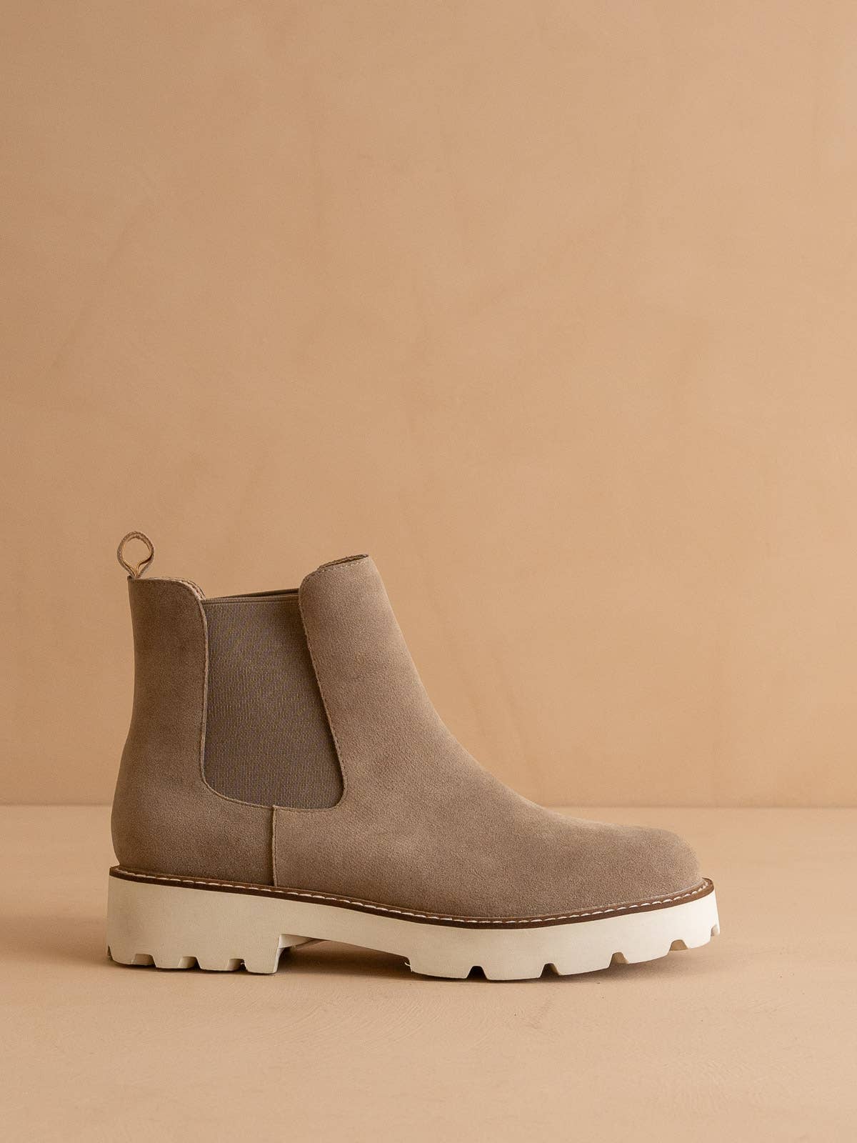The Gianna Khaki | Chunky Sole Chelsea Fall Boot