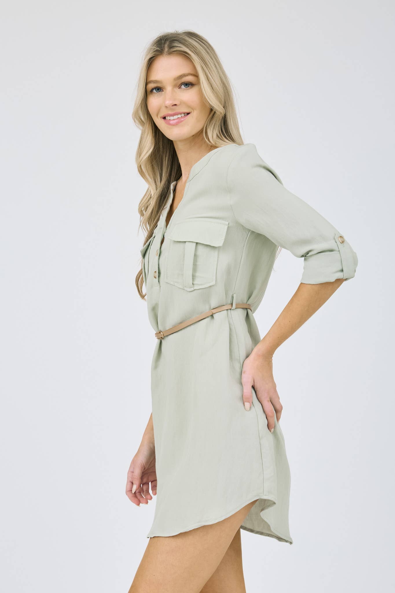3/4 SLEEVE MINI DRESS