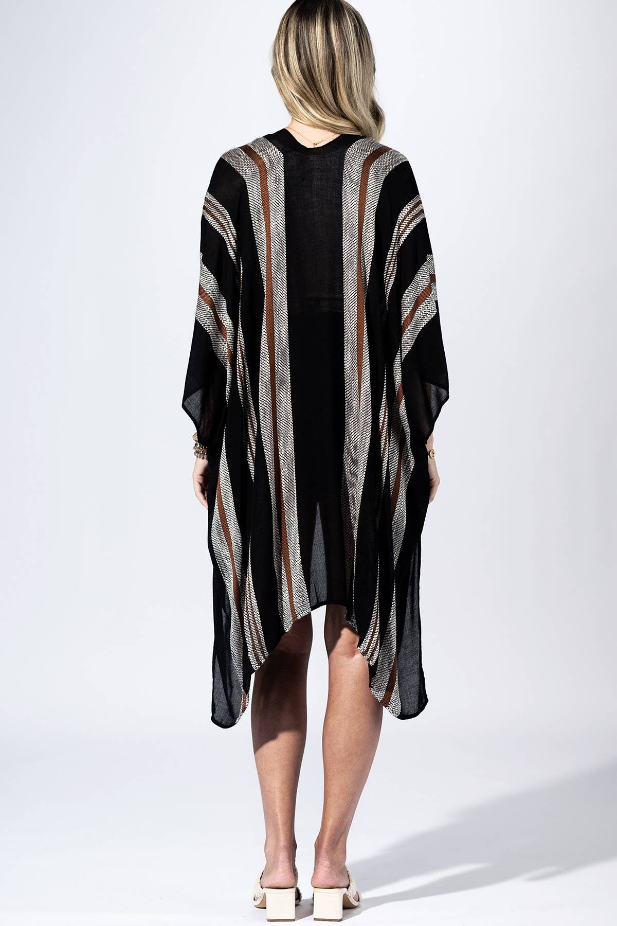 Graphite Stripe Kimono