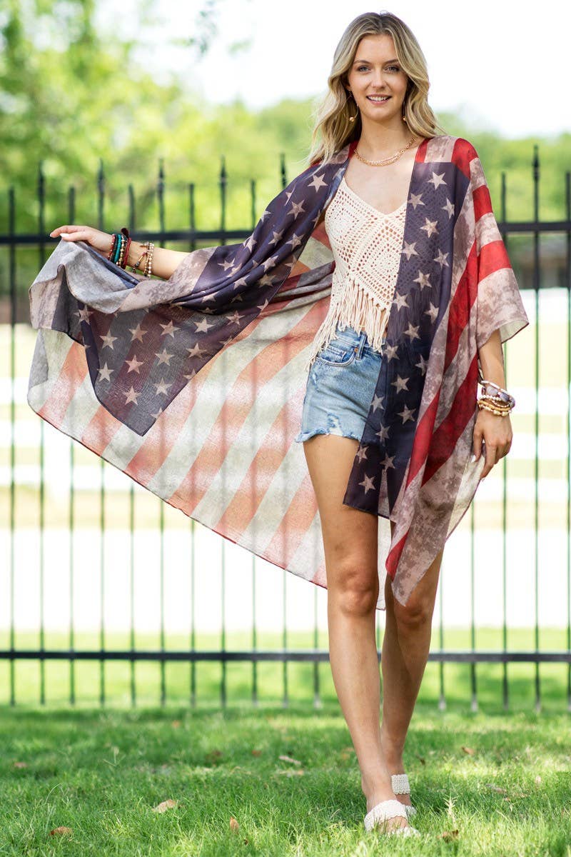 Vintage Stars & Stripes Kimono