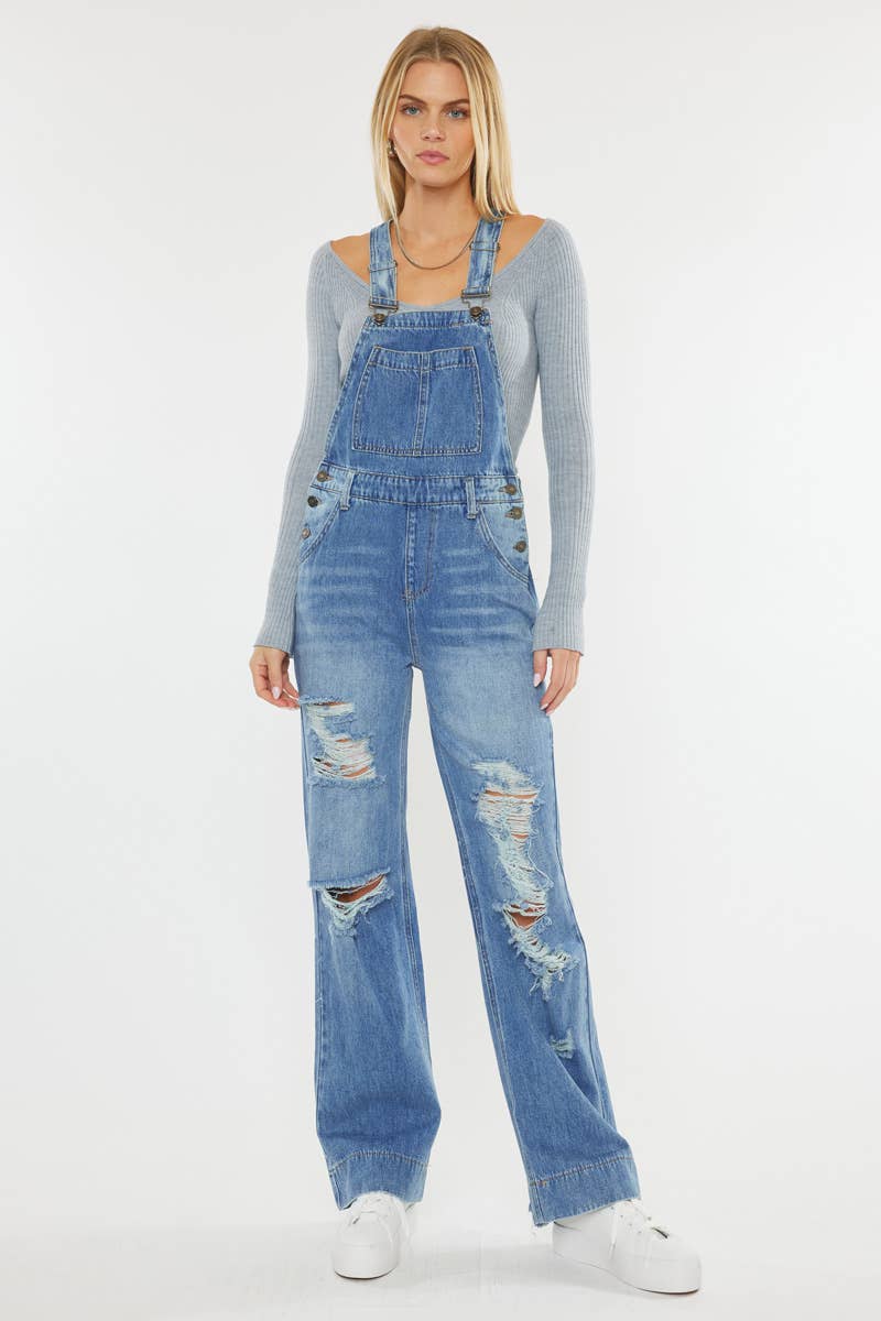 Malibu High Rise Wide Leg Overalls