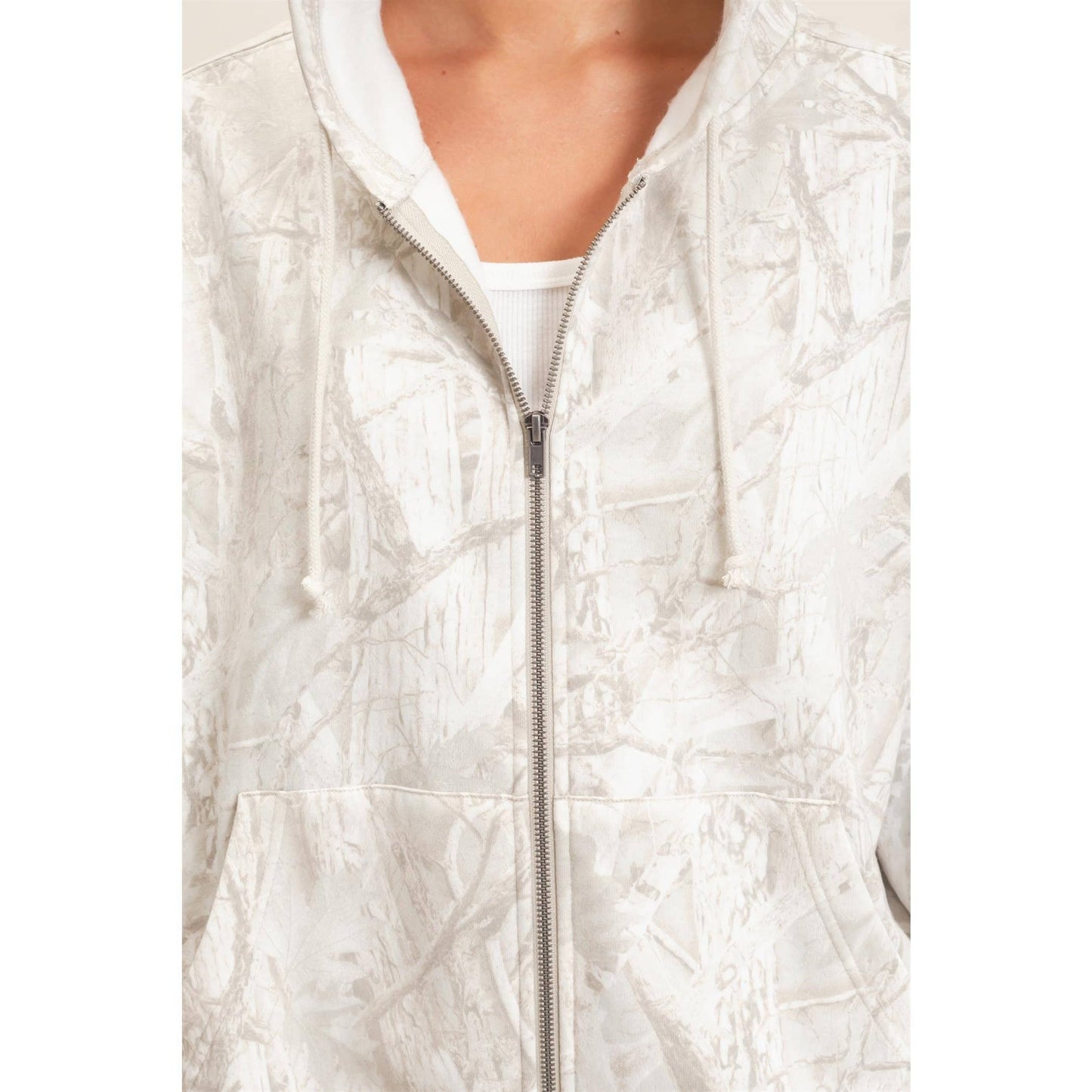 Tree Camouflage Zip-Up Hoodie