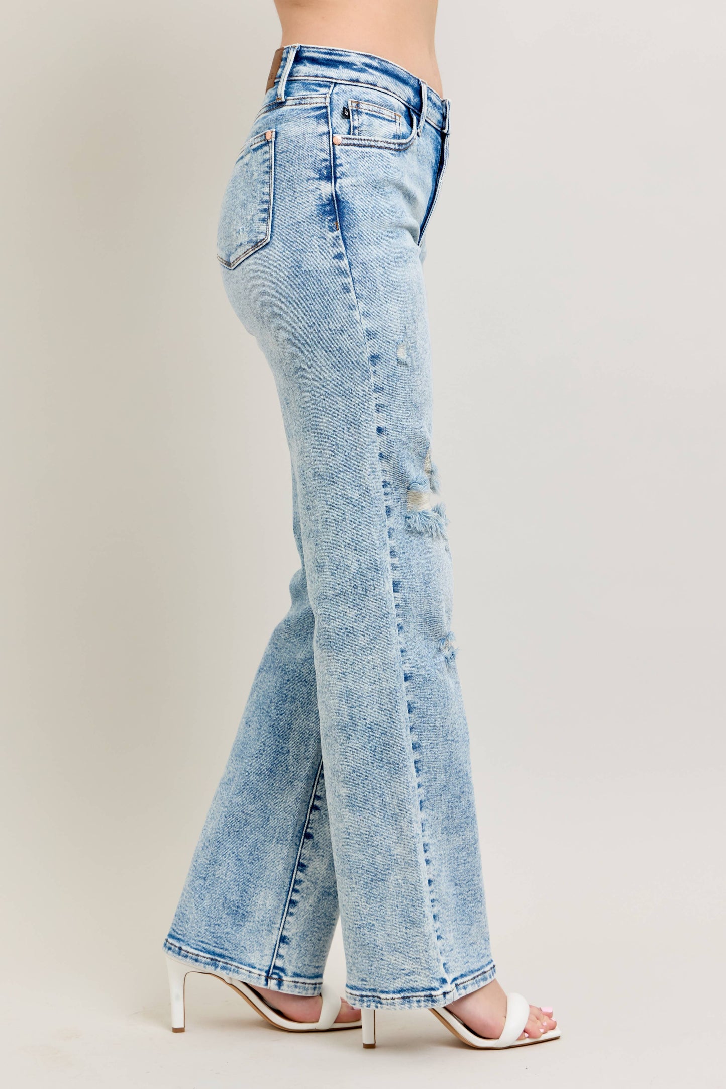 Judy Blue High Waisted Distressed 90's Straight
